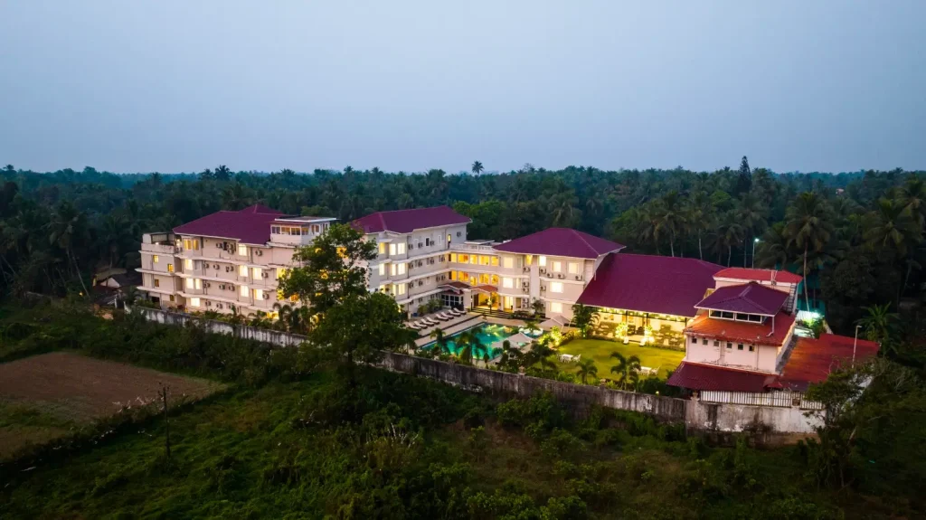 Ariel view of Masaka Suites, a boutique resort in Betalbatim South Goa